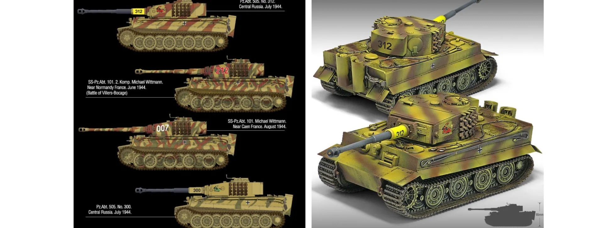 ACADEMY 13314 Tiger I Late Version | Militär Bausatz 1:35