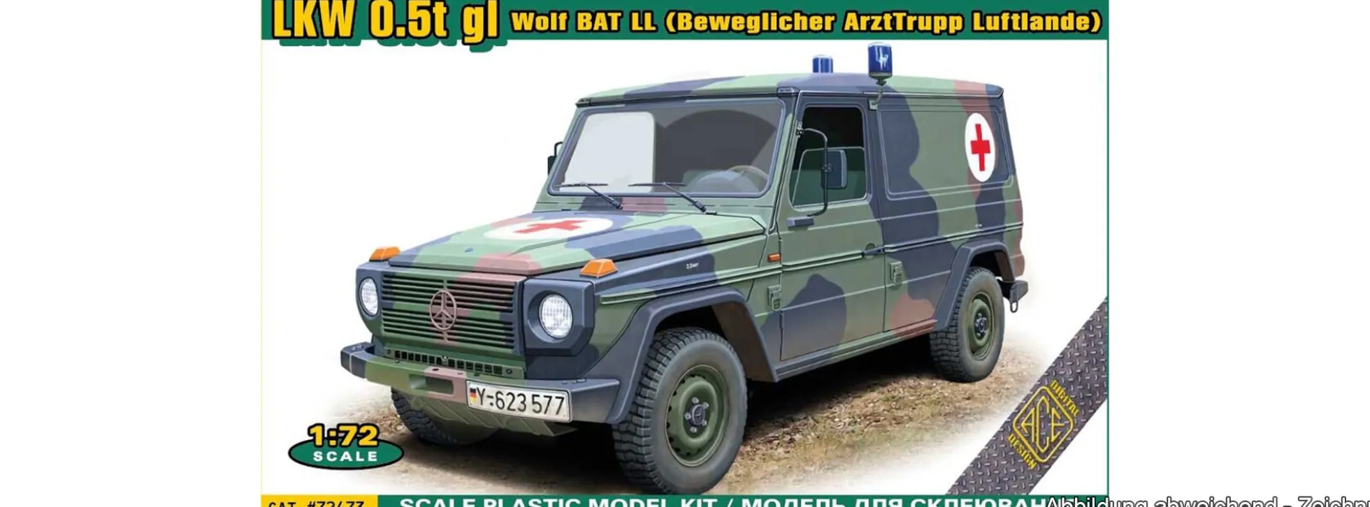 ACE 72473 MB Geländewagen GL Wolf BAT LL | Militär Bausatz 1:72