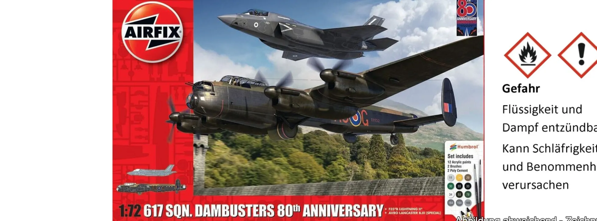 Airfix A50191 Dam Busters 80th Jubiläum - Geschenkset | Flugzeug Bausatz 1:72