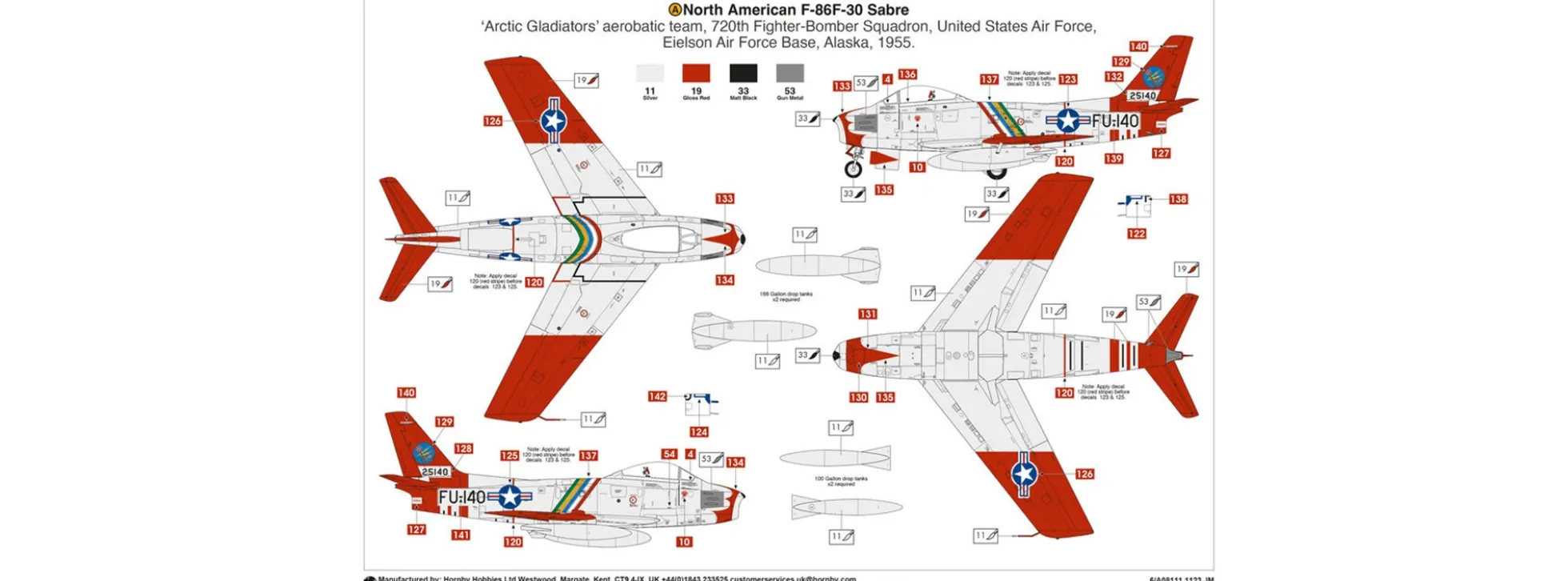 Airfix A08111 North American F-86F Sabre | Flugzeug Bausatz 1:48
