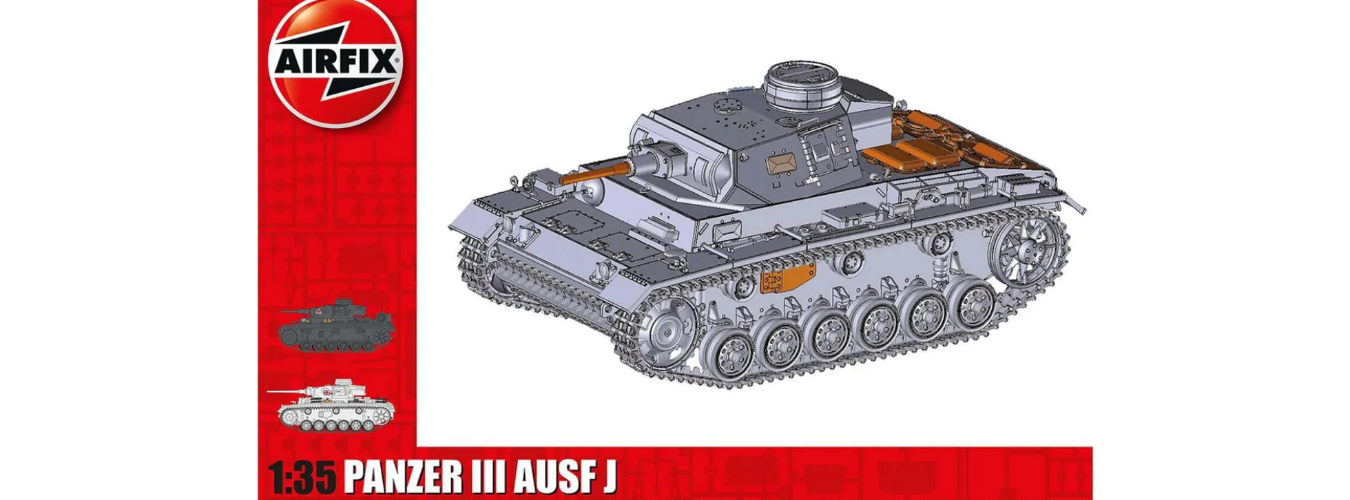 Airfix 981378 Panzer III AUSF J | Panzer Bausatz 1:35