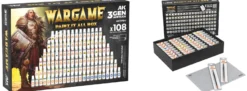 AK-Interactive AK11784 Wargame Paint it All Box | 108 Stück mit je 18 ml | Acryl Streichfarben