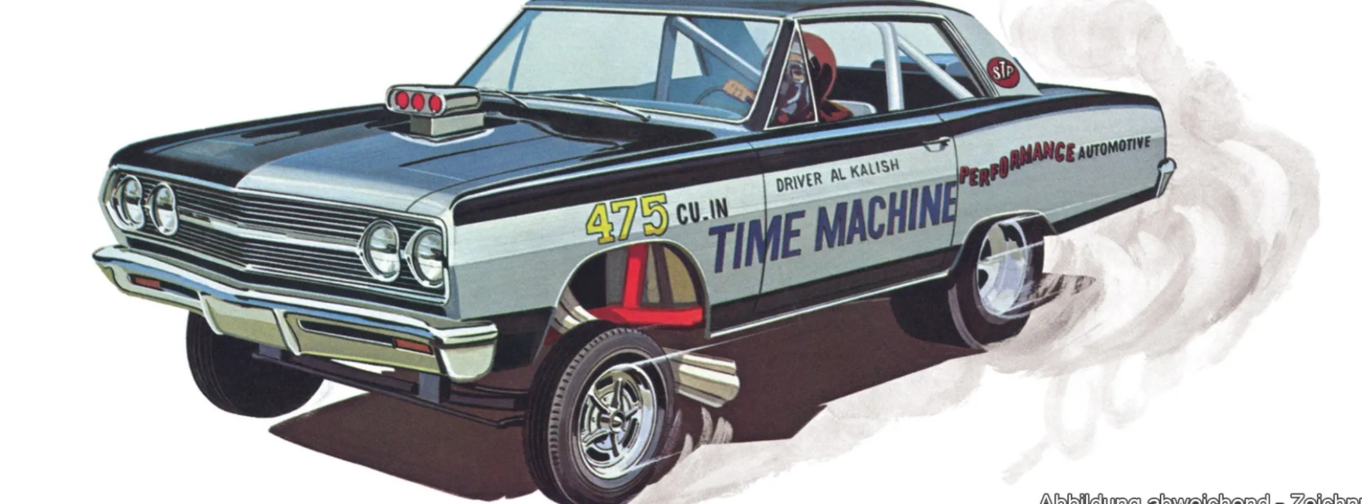 AMT 1302 Chevy Chevelle AWB Time Machine | Auto Bausatz 1:25