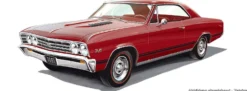 AMT 1388 1967er Chevrolet Chevell | Auto Bausatz 1:25