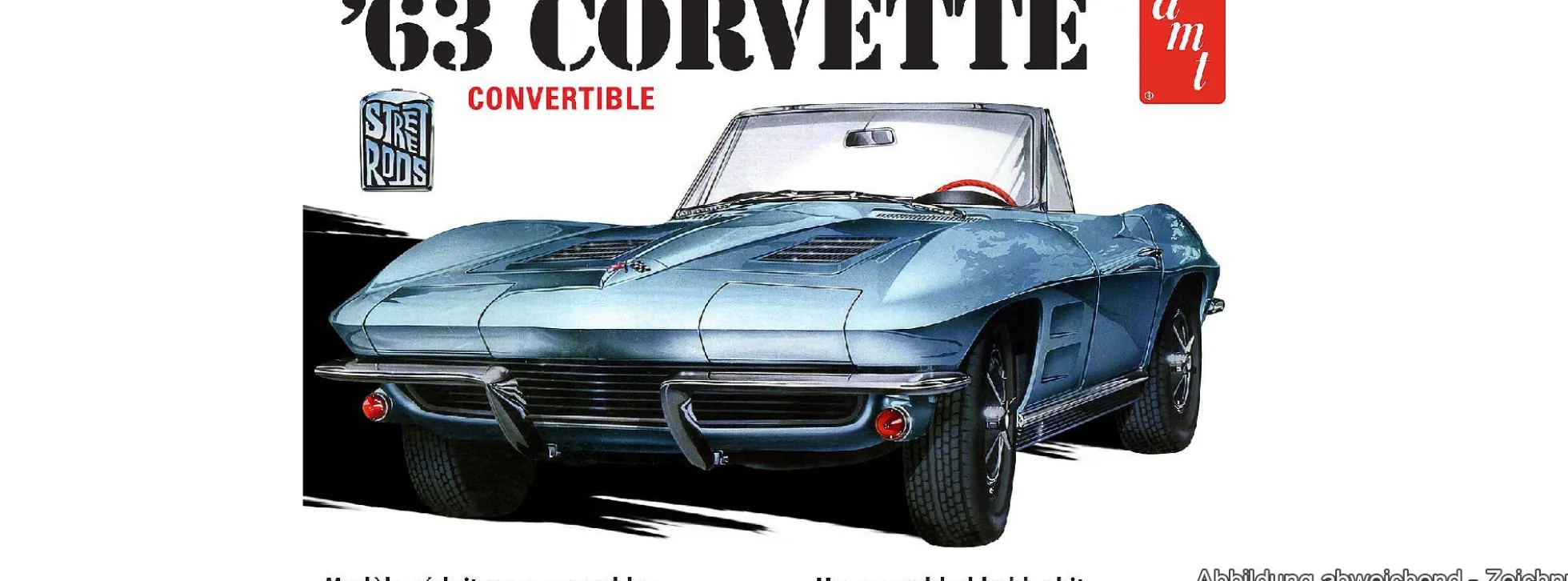 AMT 1335M 1963 Chevy Corvette Convertible | Auto Bausatz 1:25