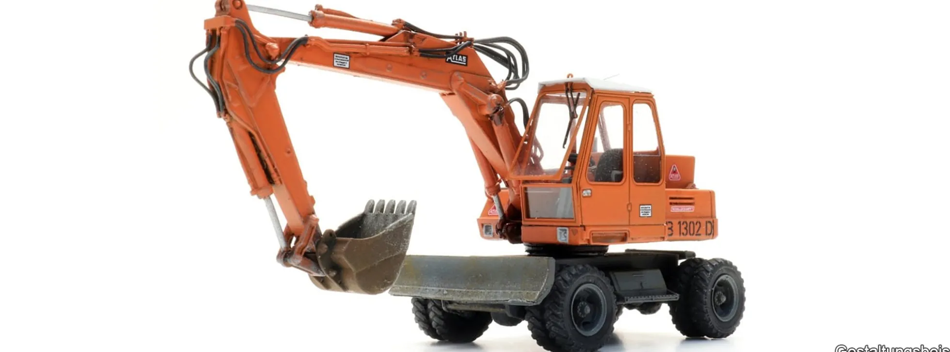 Artitec 10.440 Atlas 1302 Bagger | unbemalt | Baumaschinenmodell Bausatz 1:87