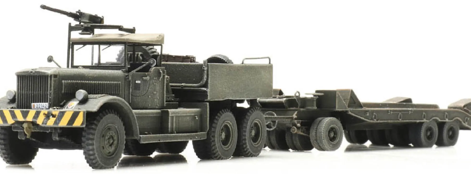 Artitec 6870283 B M19 Diamond T mit Anhänger Belgische Armee | Militärmodell 1:87