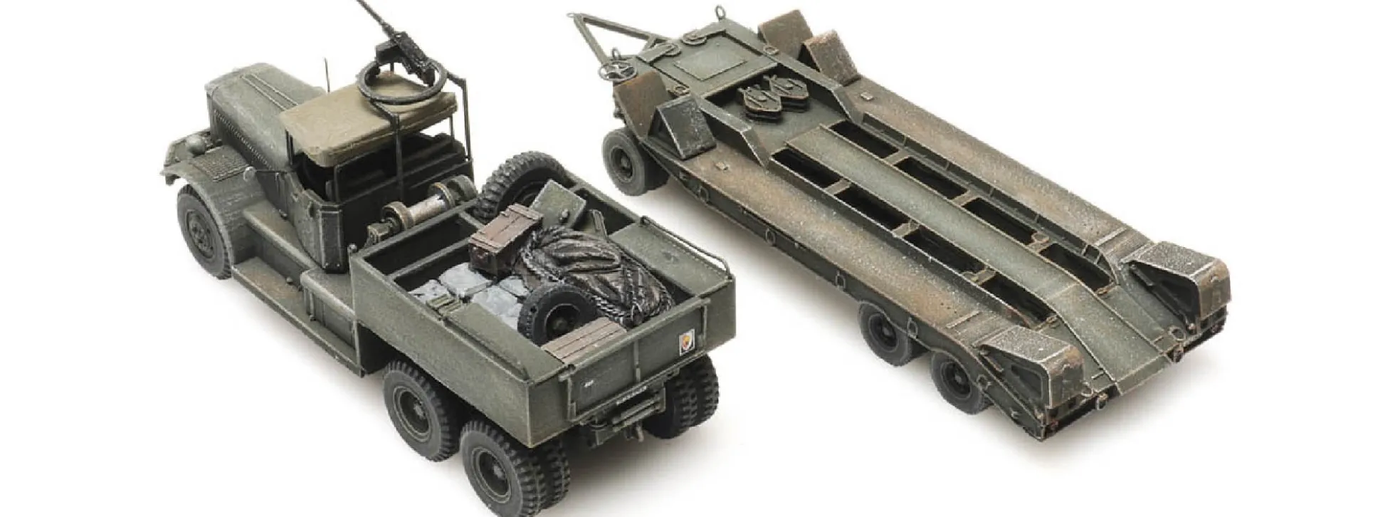 Artitec 6870283 B M19 Diamond T mit Anhänger Belgische Armee | Militärmodell 1:87