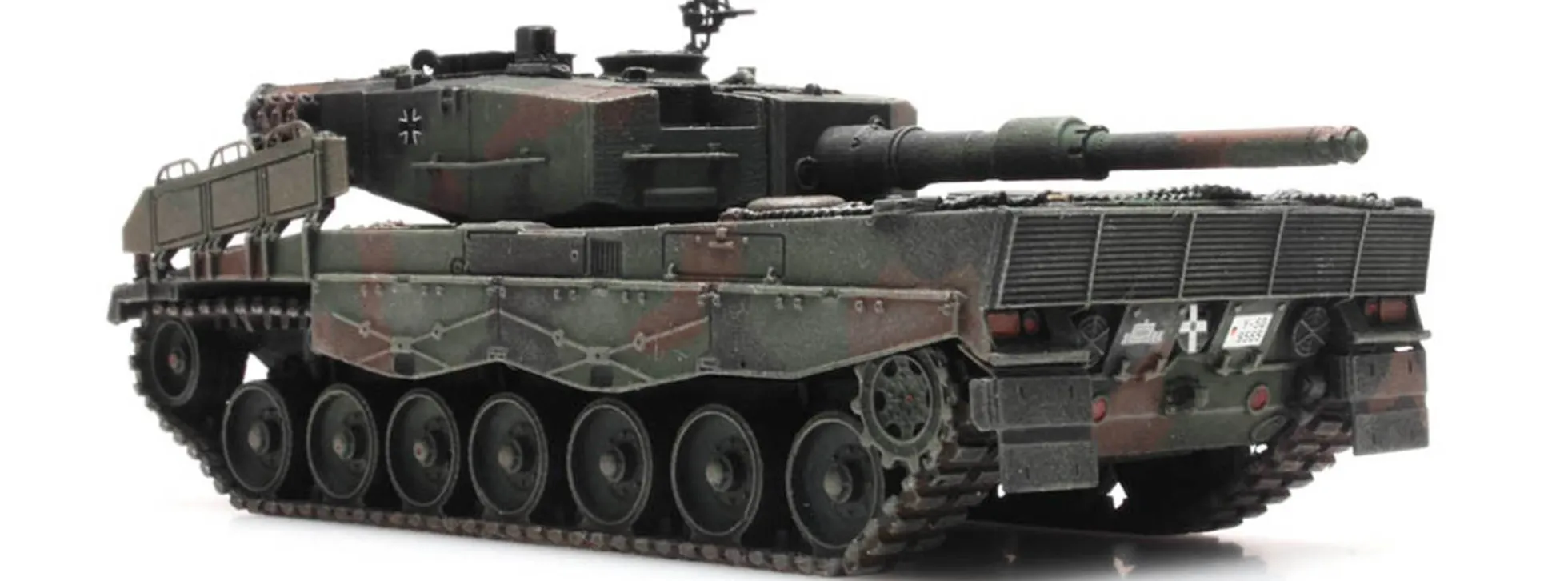Artitec 6870186 BRD Leopard 2A4 Fleckentarnung Eisenbahntransport | Panzermodell 1:87