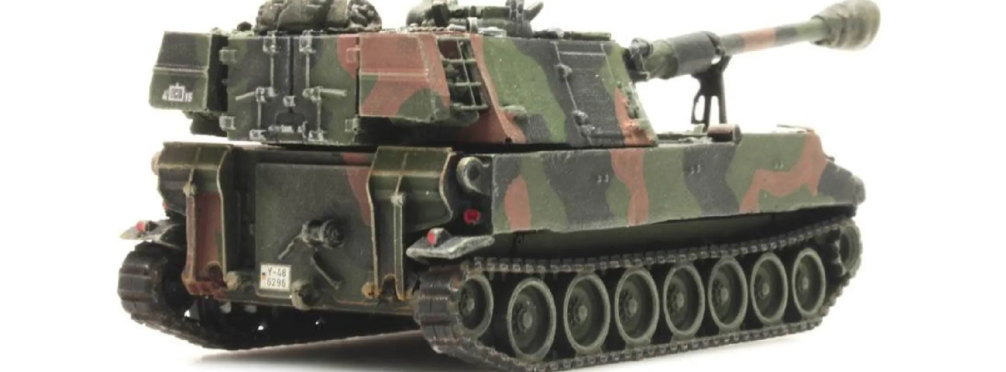 Artitec 6870098 BRD M109 A3G Flecktarnung Eisenbahntransport | Panzermodell 1:87