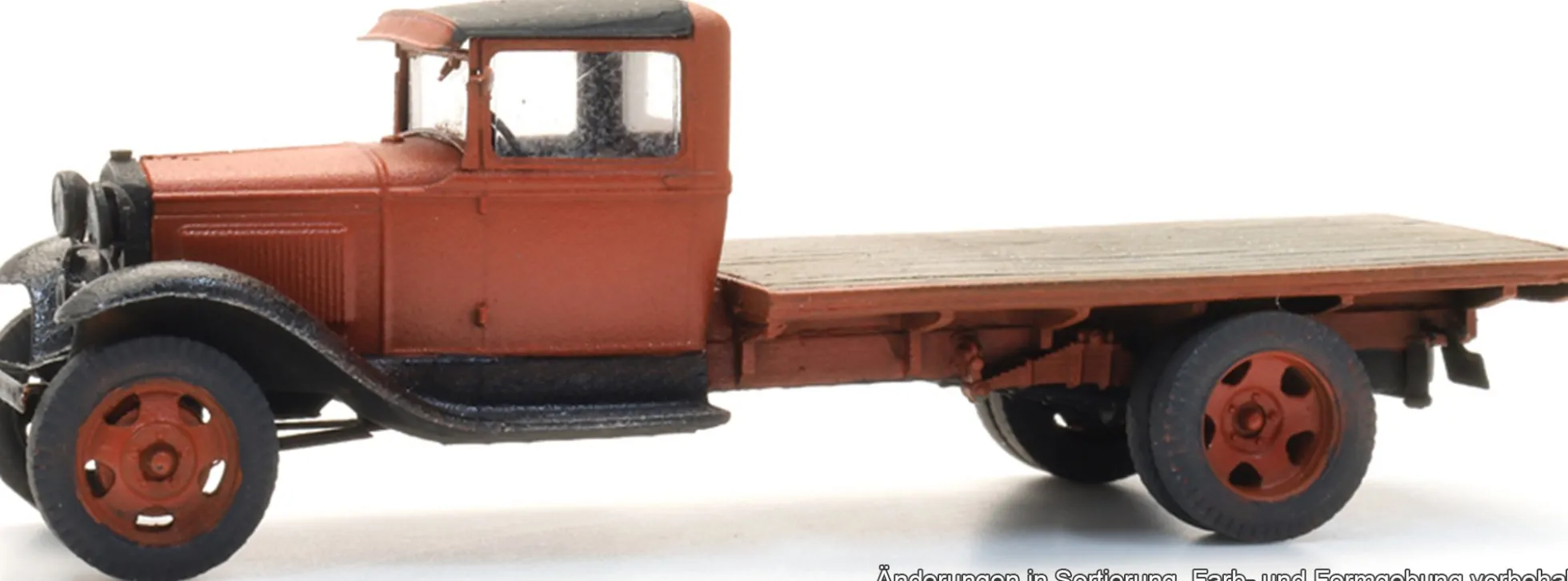 Artitec 387.711 Ford Model AA Flachbett rot | Modellauto 1:87