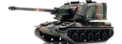 Artitec 6870434 FR AMX 30 AUF 1 155mm Tarnung Eisenbahntransport | Panzermodell 1:87