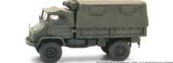 Artitec 6870776 MB Unimog 404s Pritsche geschlossen gelboliv | Militärmodell 1:87