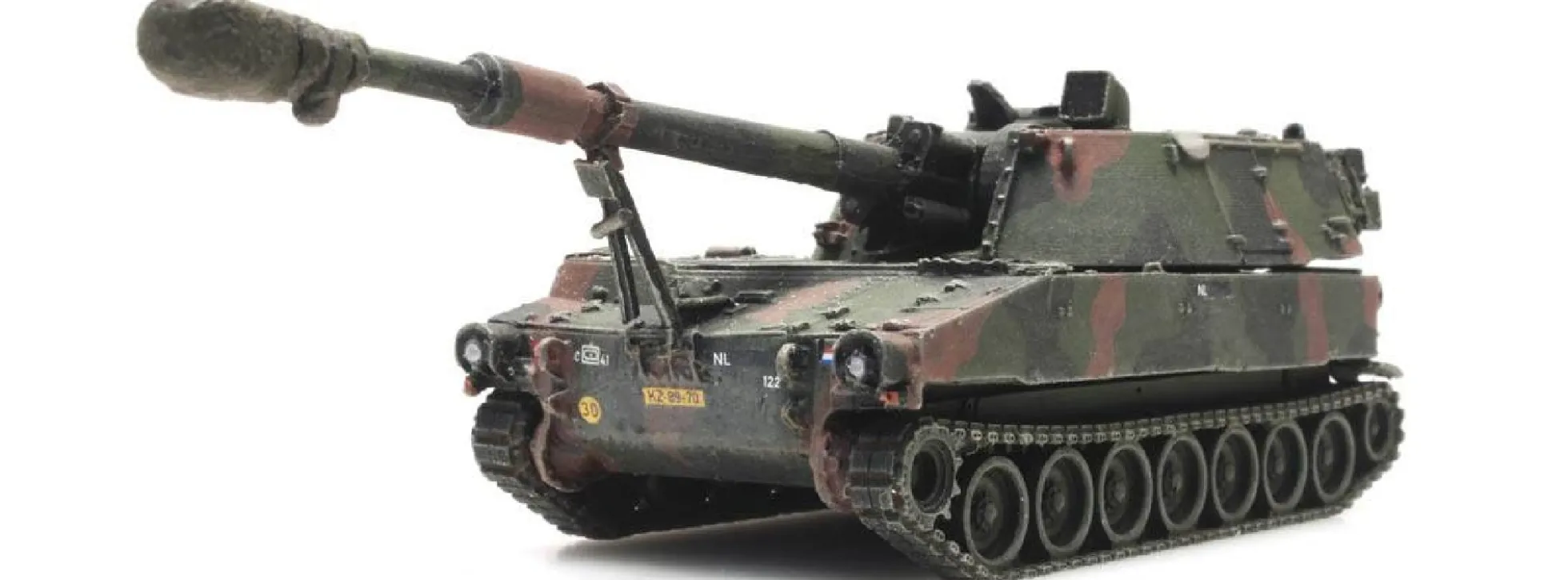 Artitec 6870149 NL M109 A2 NAVO Camo Eisenbahntransport | Panzermodell 1:87