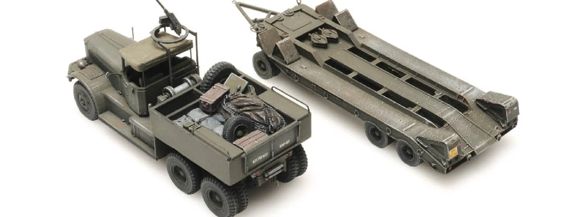 Artitec 6870282 NL M19 Diamond T mit Anhänger Niederländische Armee | Militärmodell 1:87