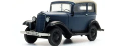 Artitec 387.646 Opel P4 - blau | Geschlossenes Verdeck | Modellauto 1:87