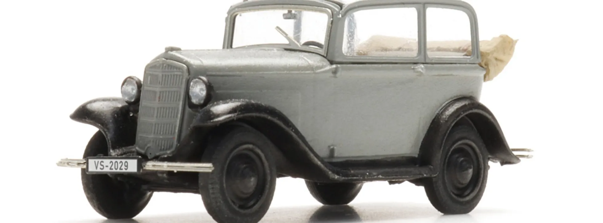 Artitec 316.138 Opel P4 Dach offen grau | Modellauto 1:160