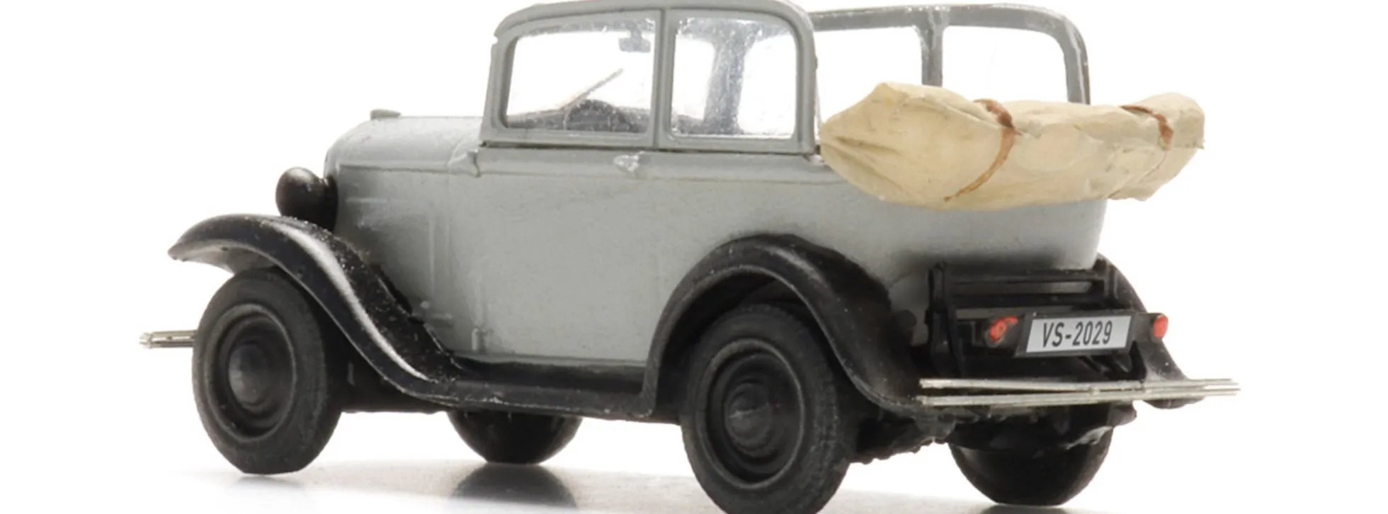 Artitec 316.138 Opel P4 Dach offen grau | Modellauto 1:160