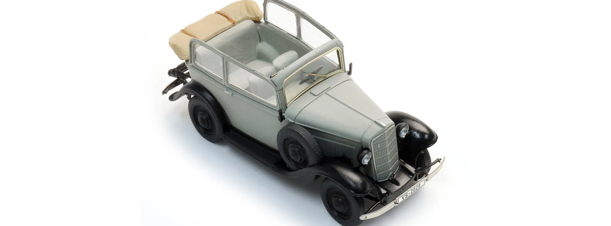 Artitec 387.647 Opel P4 - grau | Offenes Verdeck | Modellauto 1:87