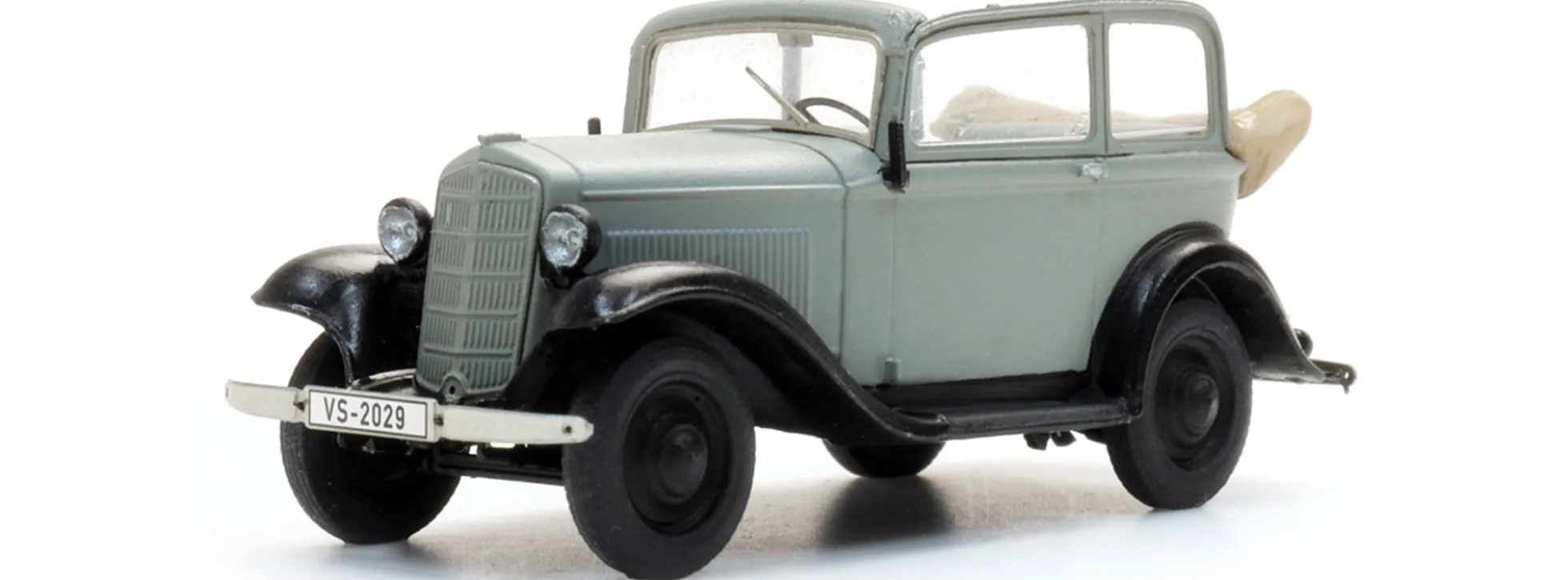 Artitec 387.647 Opel P4 - grau | Offenes Verdeck | Modellauto 1:87
