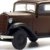 Artitec 387.645 Opel P4 Limousine - braun | Geschlossenes Verdeck | Modellauto 1:87