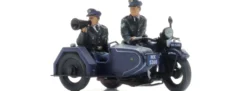 Artitec 387.580 Reichspolizeimotorrad mit Beiwagen + 2 Figuren | Figuren Spur H0