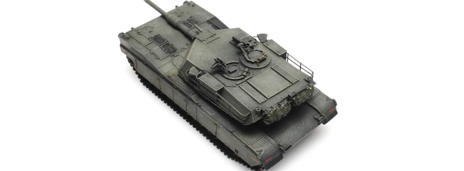Artitec 6870138 US M1 Abrams grün Eisenbahntransport | Panzermodell 1:87