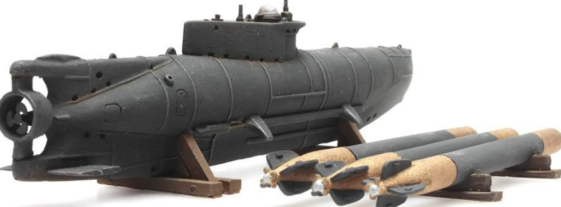 Artitec 387.12 WM Kleines U-Boot Seehund + Torpedos | Militärmodell 1:87