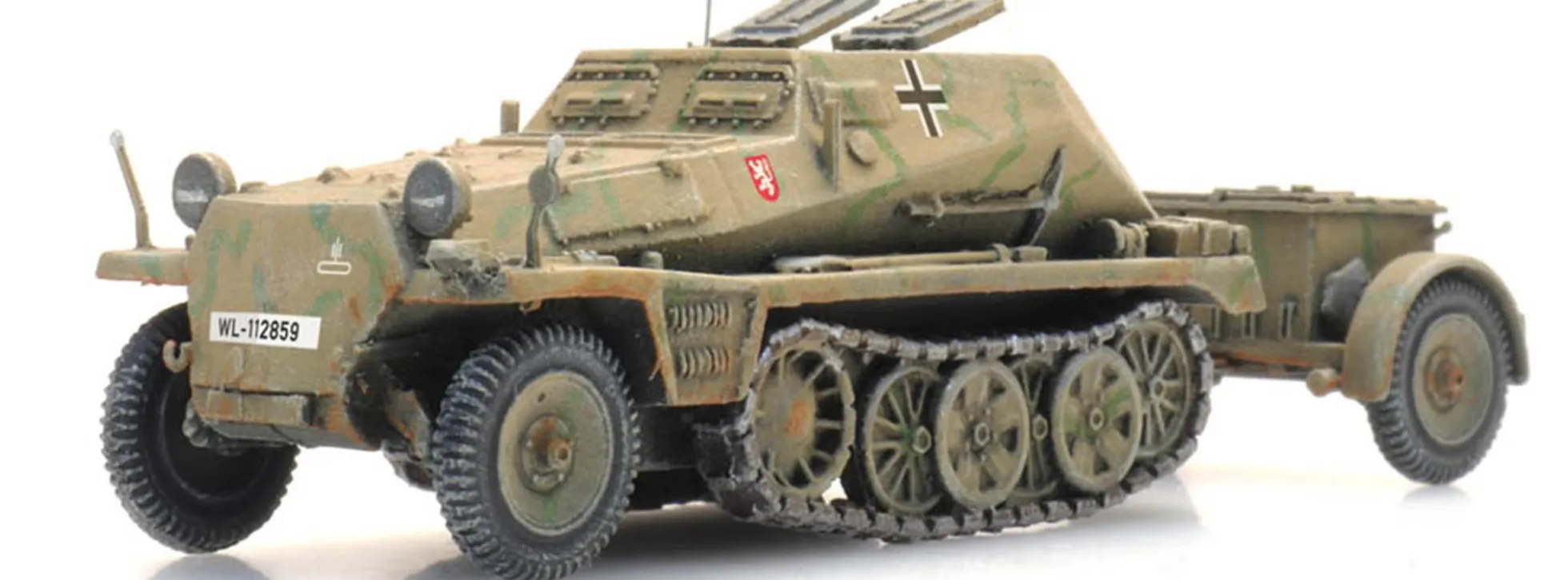Artitec 6870356 WM Sd.Kfz. 252 + Sd.Anhänger 32 Tarnung | Panzermodell 1:87