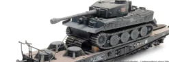 Artitec 6870401 WM Tiger I grau Eisenbahntransport | Panzermodell 1:87