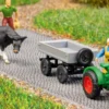 Auhagen 44659 Deutz-Schlepper F1M414 mit Anhänger | Agrarmodell Bausatz Spur N