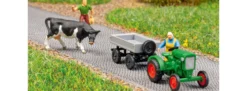 Auhagen 44659 Deutz-Schlepper F1M414 mit Anhänger | Agrarmodell Bausatz Spur N