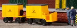 Auhagen 43663 Elektrokarren mit Anhänger | Bausatz Spur TT