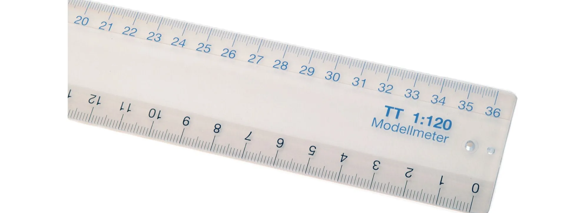 Auhagen 99005 Maßstabslineal 30 cm | Modellmeter / Zentimeter | Spur TT 1:120