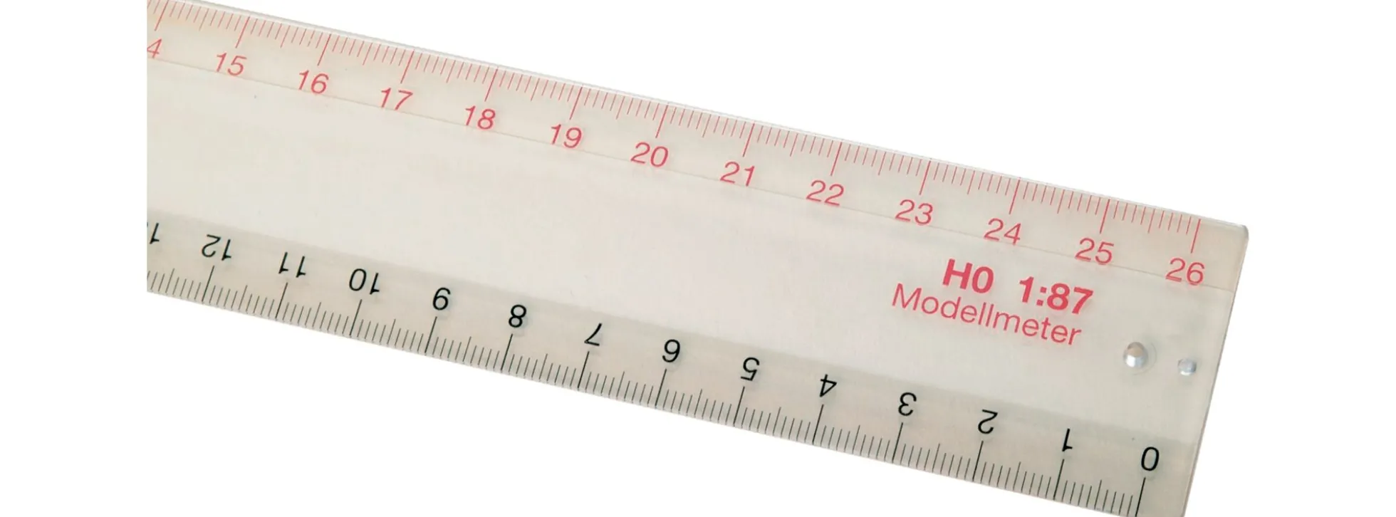 Auhagen 99004 Maßstabslineal 30 cm | Modellmeter / Zentimeter | Spur H0 1:187