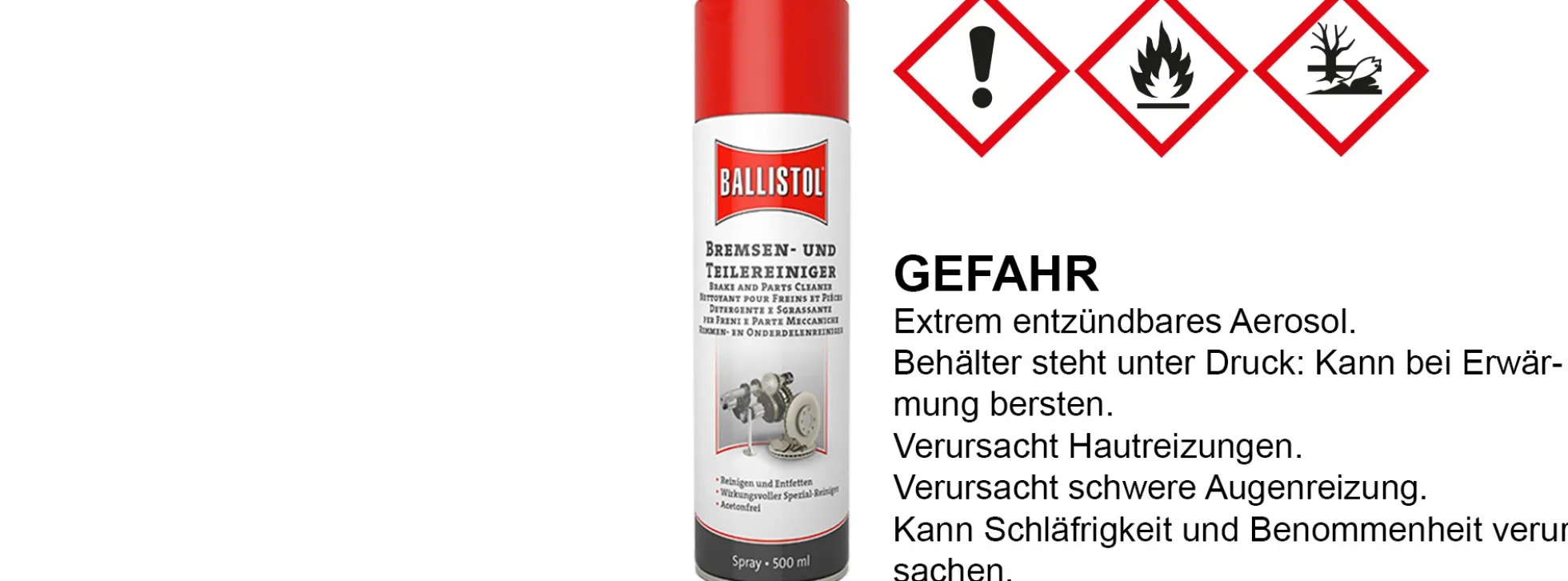 BALLISTOL 25340 Spezial-Reinigungsspray zum Entfetten | Sprühflasche | Inhalt 500 ml