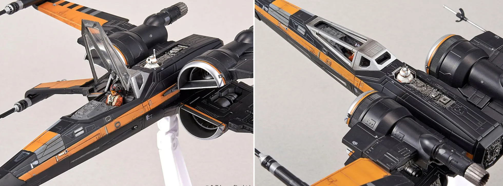 BANDAI 01216 Poes X-Wing Fighter | Star Wars Snap-Fit Bausatz 1:72
