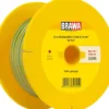 BRAWA 32395 Flachbandlitze 0,14 mm² | 25 m | gelb / weiß / grün | Elektrozubehör