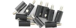 BRAWA 3058 Runde Querlochstecker | 2,5 mm | Schwarz | 10 Stück