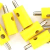 BRAWA 3051 Runde Querlochstecker | 2,5 mm | Gelb | 10 Stück