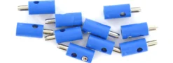 BRAWA 3055 Runde Querlochstecker | 2,5 mm | Blau | 10 Stück