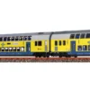 BRAWA 64545 3-tlg. Set Doppelstockwagen Metronom | LED | Spur N