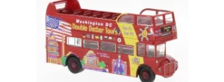 BREKINA 61115 AEC Routemaster offen Washington DC Sigtseeing 1965 Busmodell 1:87