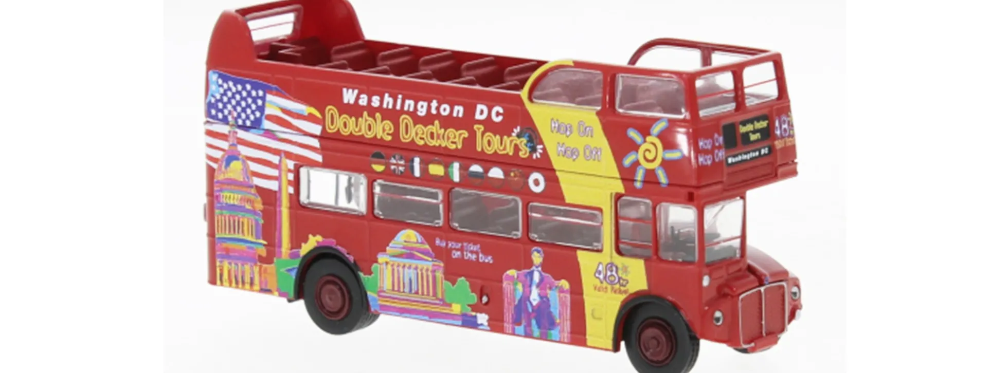 BREKINA 61115 AEC Routemaster offen Washington DC Sigtseeing 1965 Busmodell 1:87