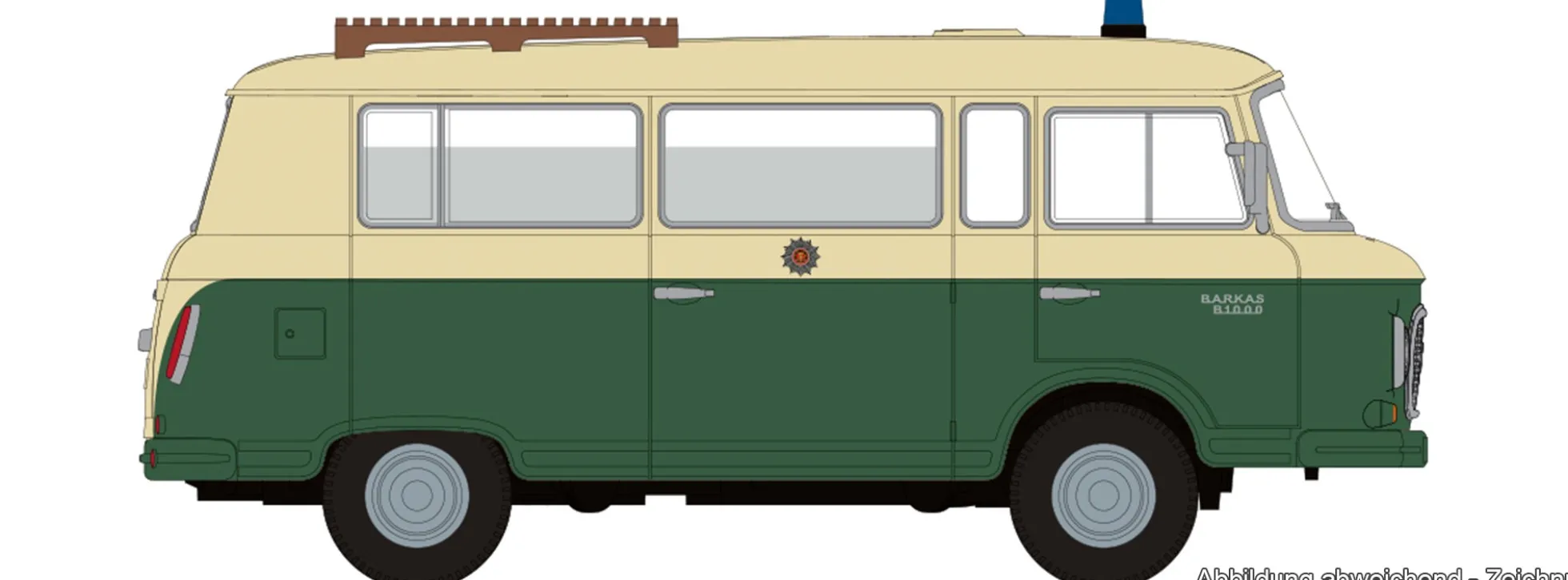 BREKINA 30048 Barkas B 1000 Bus 1960 - Volkspolizei | Blaulichtmodell 1:87