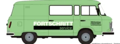 BREKINA 30235 Barkas B 1000 Halbbus 1980 - Fortschritt Service | Modellauto 1:87