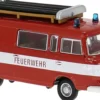 BREKINA 30234 Barkas B 1000 Halbbus rot/weiß Feuerwehr | Blaulichtmodell 1:87