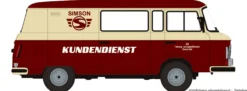 BREKINA 30229 Barkas B 1000 Halbbus 1980 - Simson Kundendienst | Modellauto 1:87