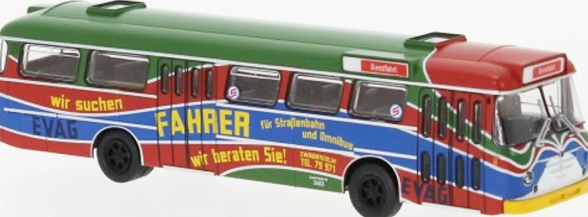 BREKINA 59372 Büssing Senator 12D EVAG Fahrer gesucht 1962 Busmodell 1:87