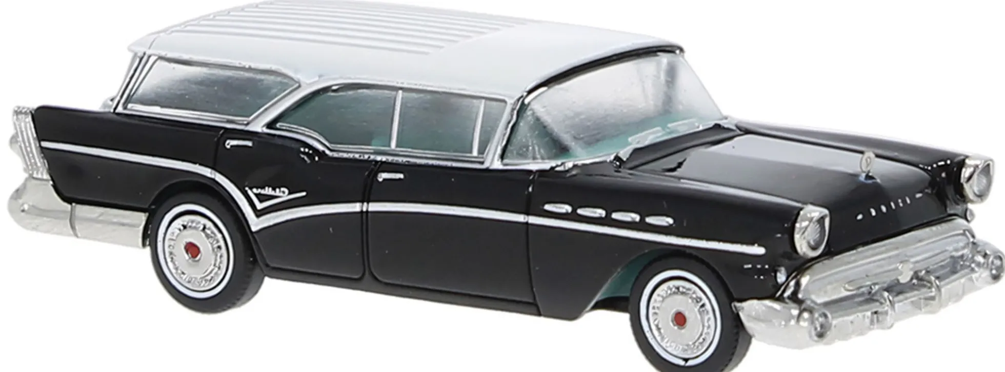 BREKINA 18177 Buick Century Caballero 1957 schwarz weiss Automodell 1:87